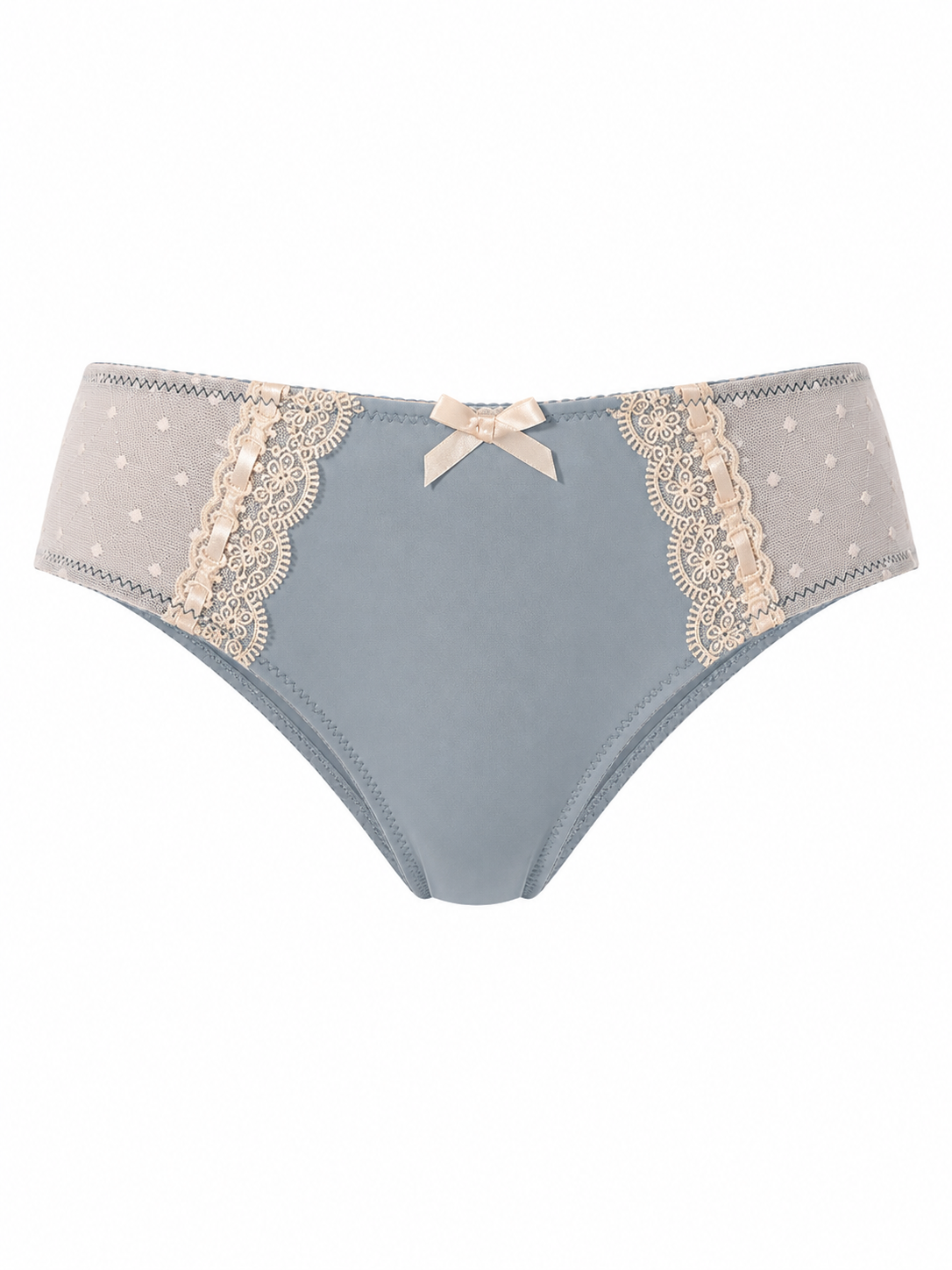 Soft Noir DK-002 Lace Trim Low-Rise Briefs – 3-Piece Panty Set