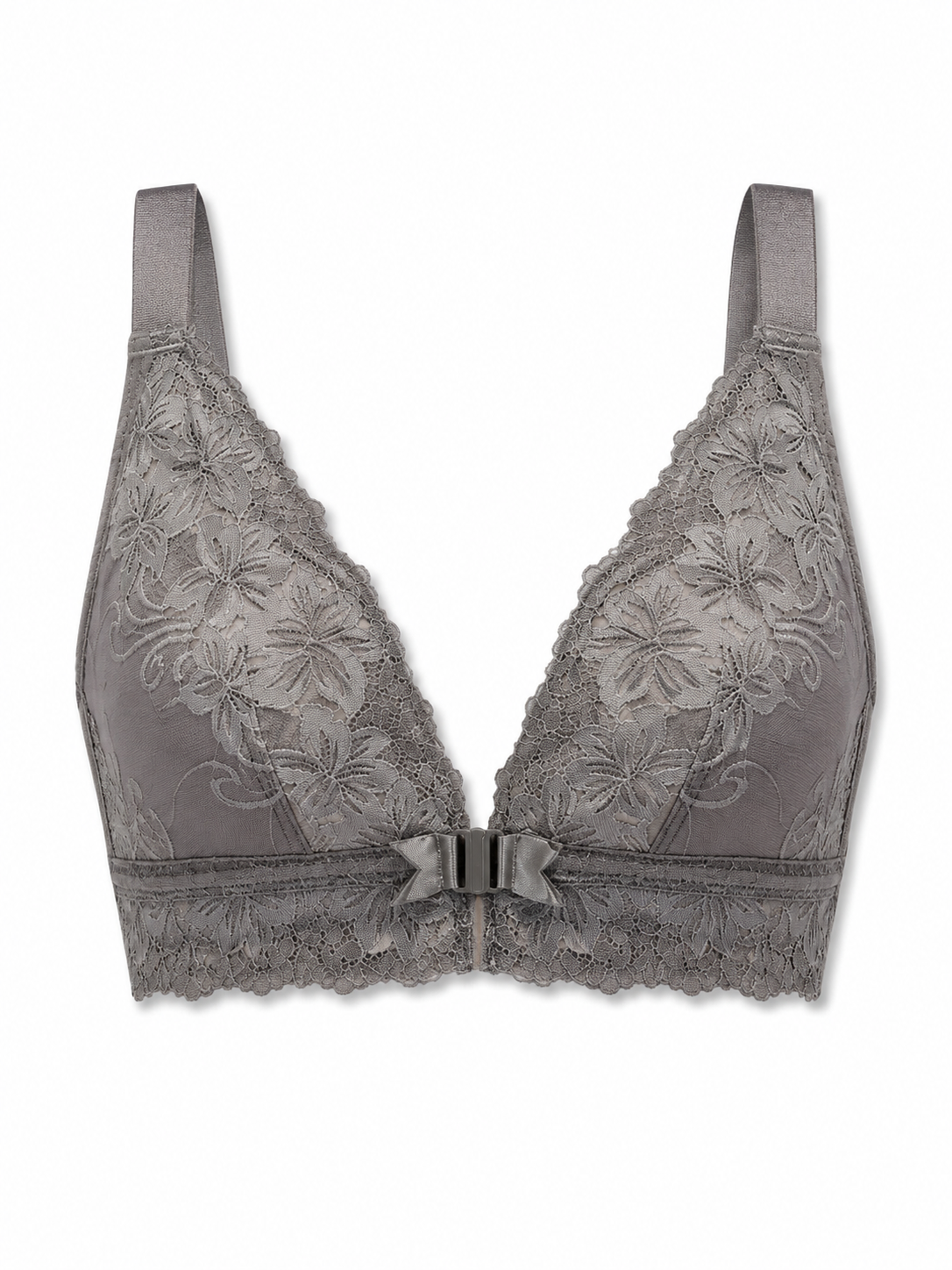 Soft Noir XZ-OO8 Front-Closure Wireless Smoothing Bra