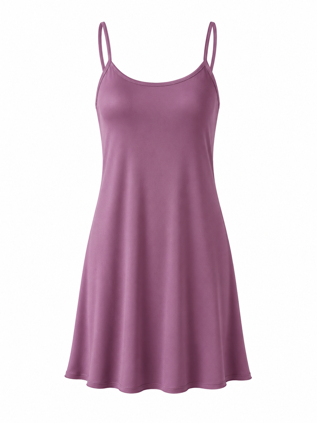 Soft Noir dusty mauve soft modal cami nightdress on white background