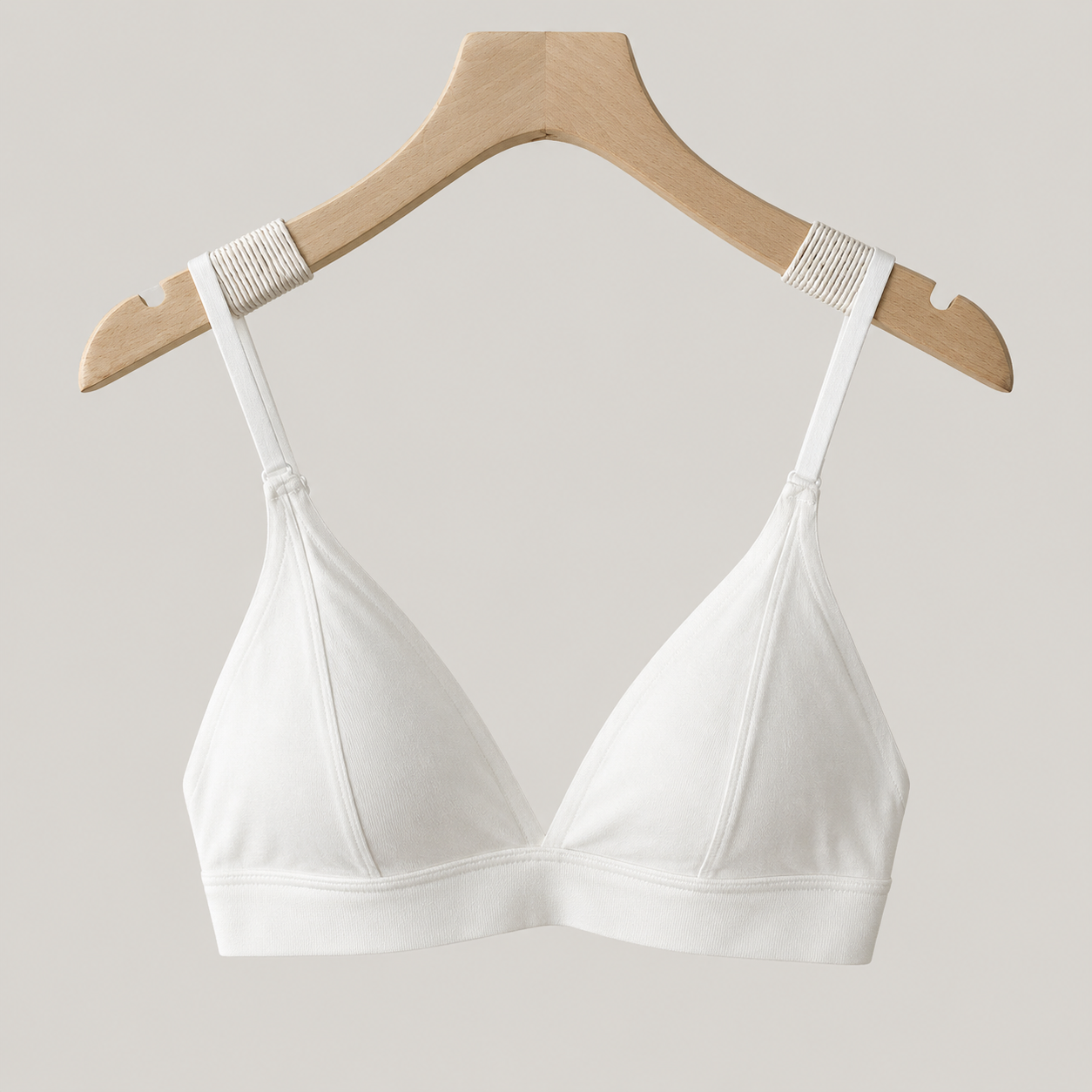 Soft Noir Heart Floral Wireless Bra in white for refined lingerie styling