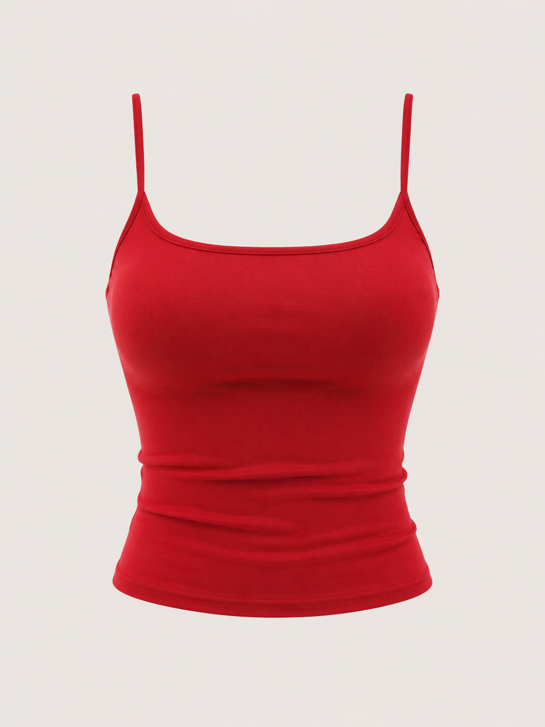 Soft Noir Padded Strappy Camisole in deep red for refined lingerie styling
