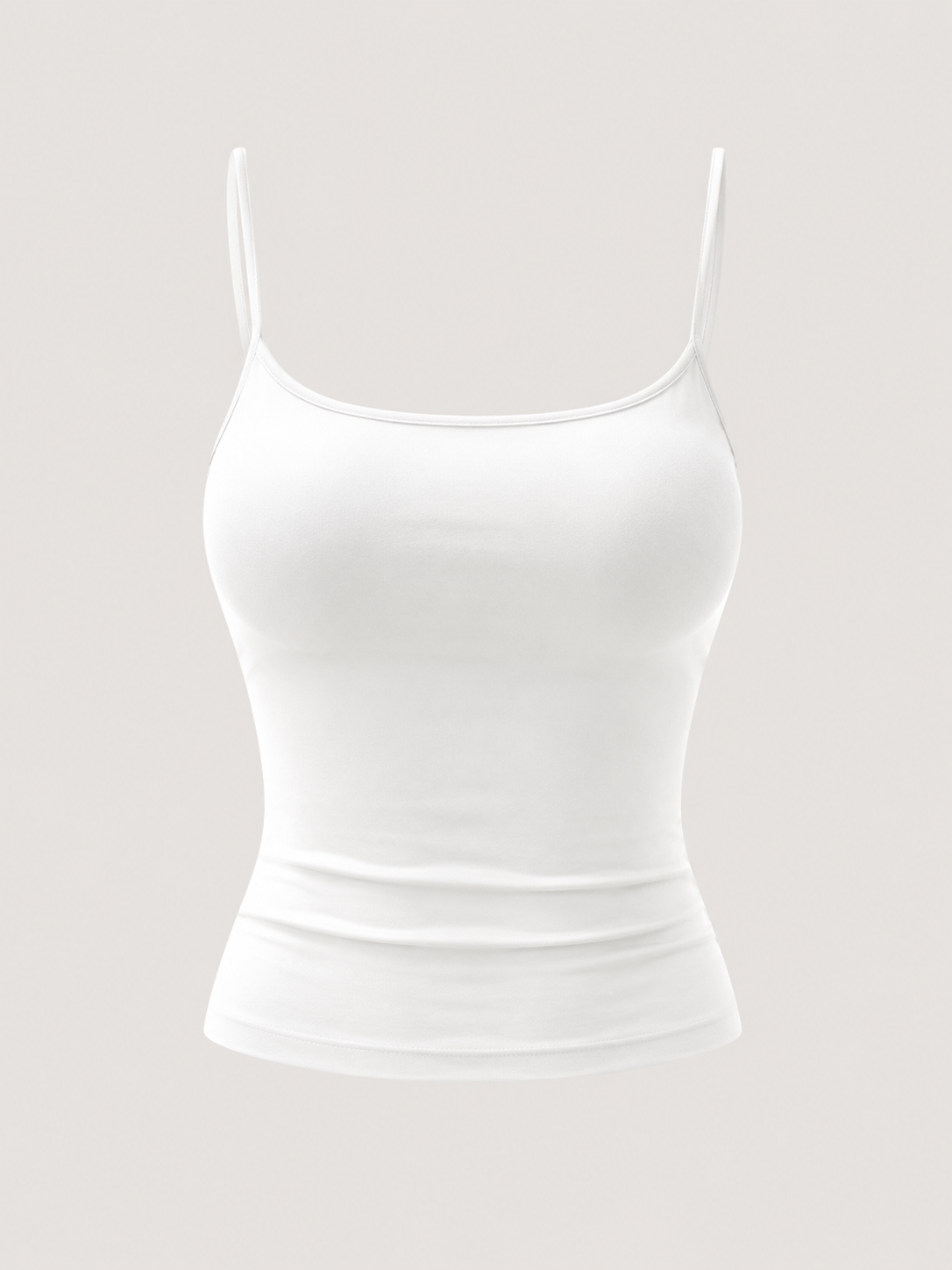 Soft Noir Padded Strappy Camisole in white for refined lingerie styling