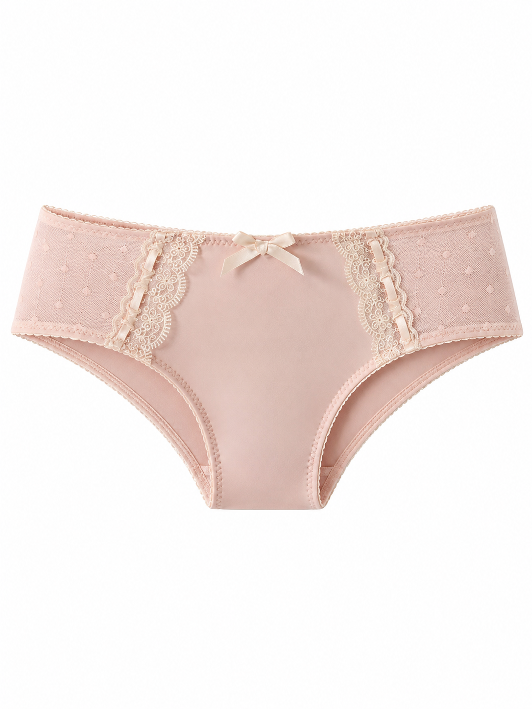 Soft Noir DK-002 Lace Trim Low-Rise Briefs – 3-Piece Panty Set