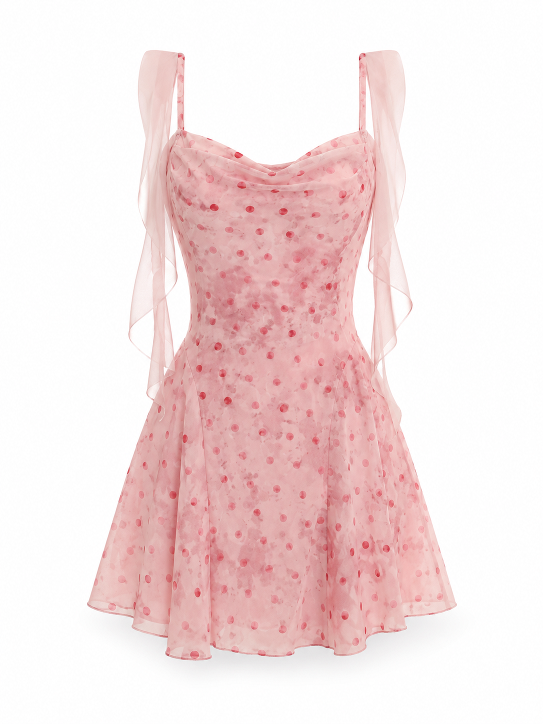 Soft Noir Blush Rose Tie-Strap Chemise in blush rose product view