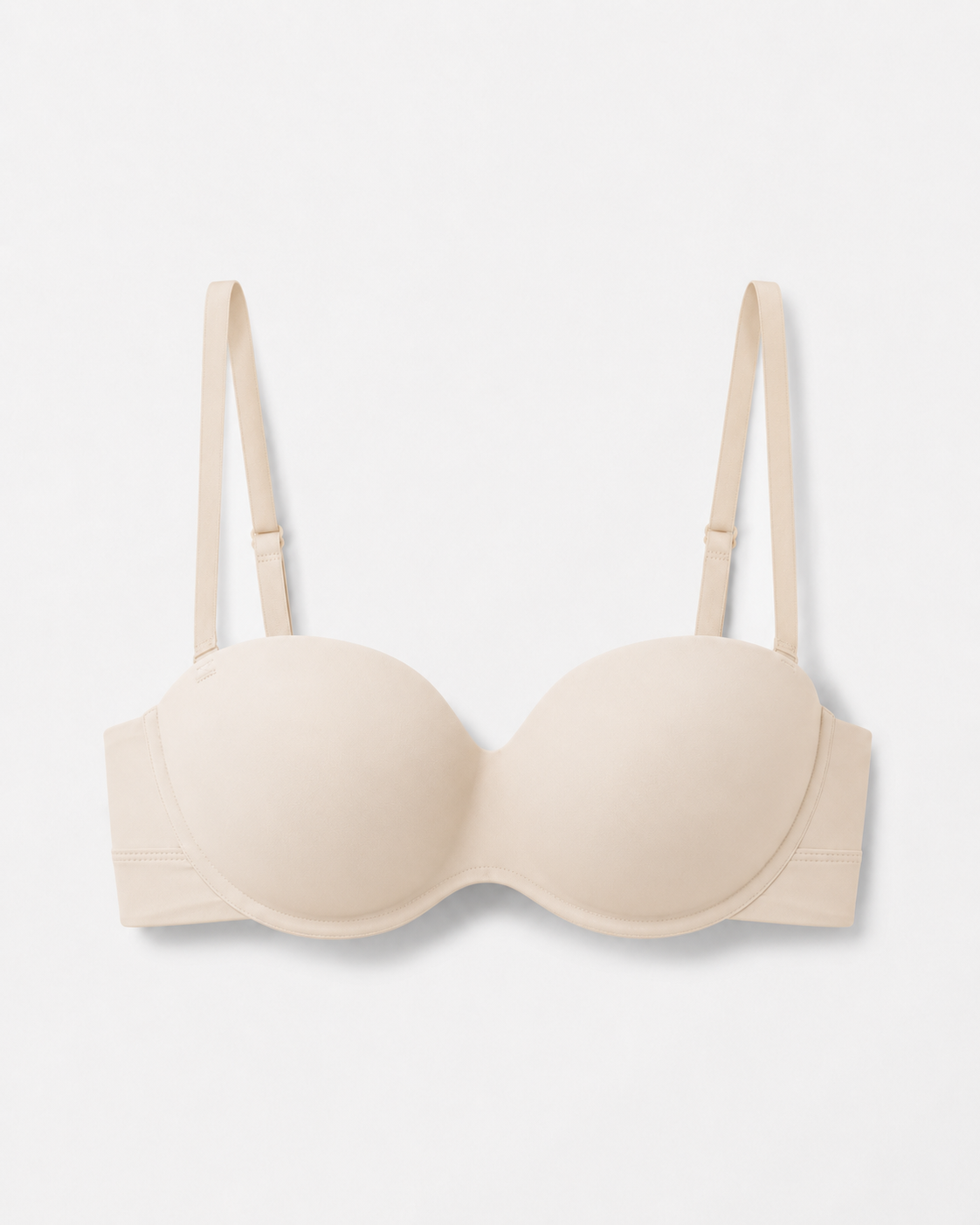 Soft Noir Rounded Cup Wireless Bra in nude beige for refined lingerie styling